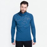 Blue Under Armour Mens UA OutRun The Cold Funnel Neck Top - Get The Label