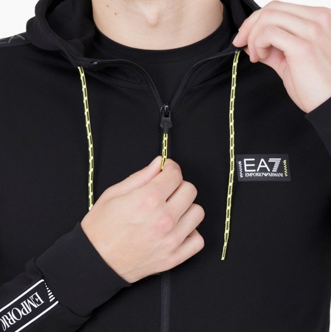 Ea7 tape top full zip hoodie