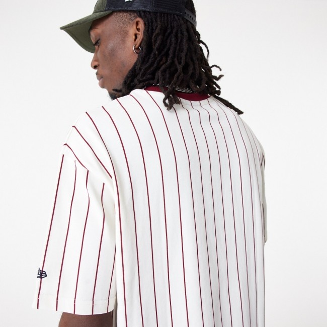 New Era Pinstripe Oversized White T-Shirt