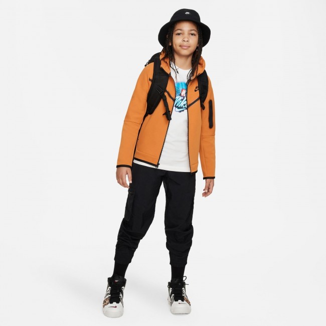 Nike sportswear tech fleece big kids' (boys') full-zip hoodie