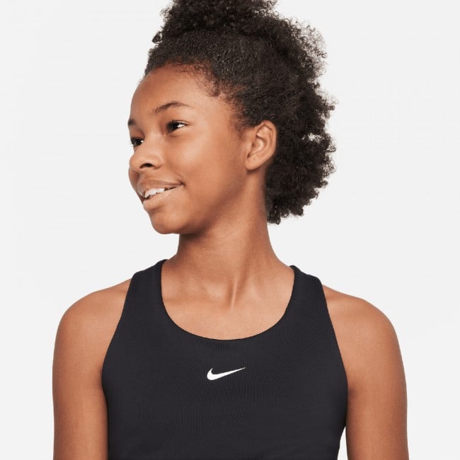 Nike Swoosh Older Kids' (Girls') Dri-FIT Tank Top Sports Bra. Nike BE
