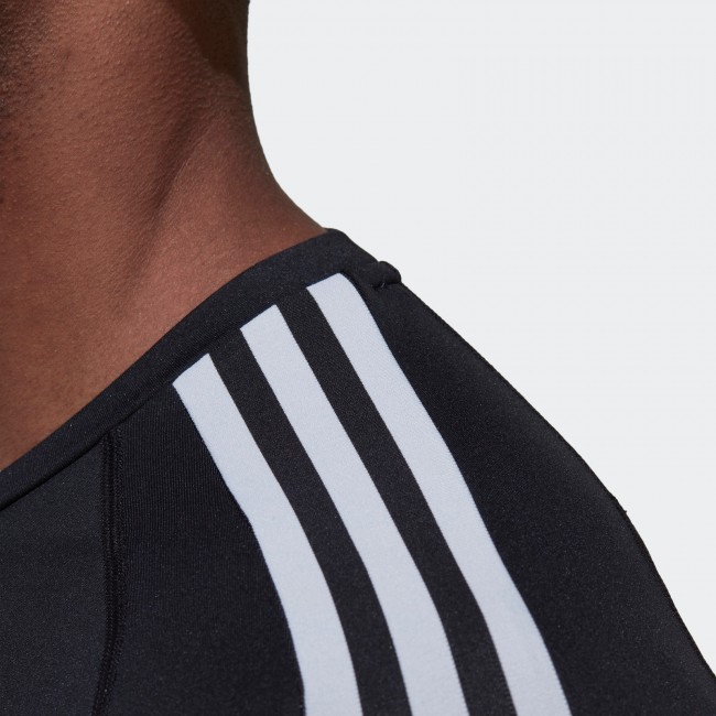 adidas Techfit 3-Stripes Training Long Sleeve Tee 'Black' - HD3532