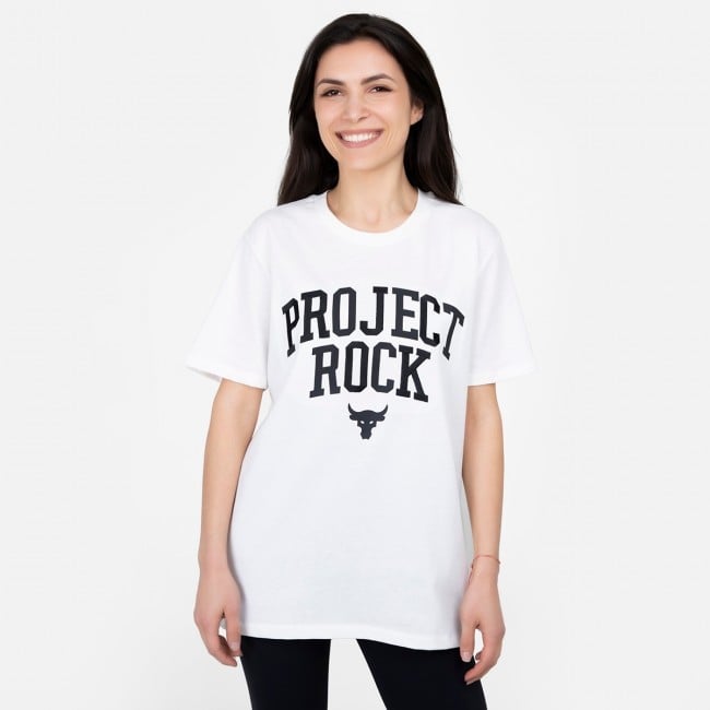 Under armour women s project rock heavyweight campus t shirt Tops and shirts Sportland Outlet