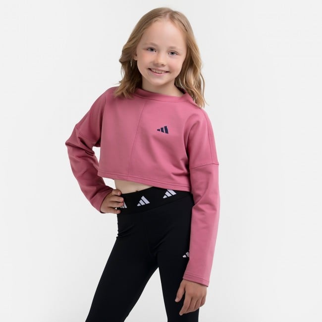 Adidas girl s yoga aeroready cropped sweatshirt Hoodies and sweatshirts Sportland Outlet