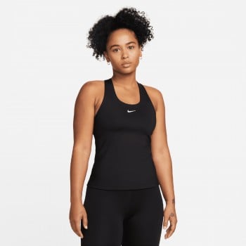 Nike Dri-FIT Swoosh Medium-SupportPadded Longline Sports Bra (Grey),Large